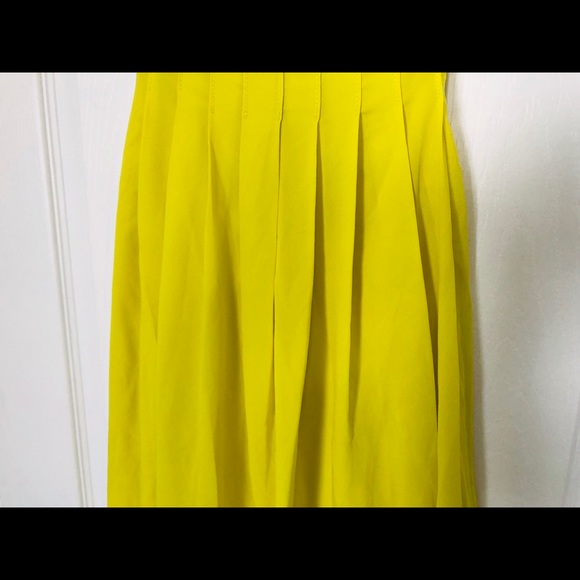 NWT Banana Republic Neon Yellow Midi Dress - Picture 5 of 8